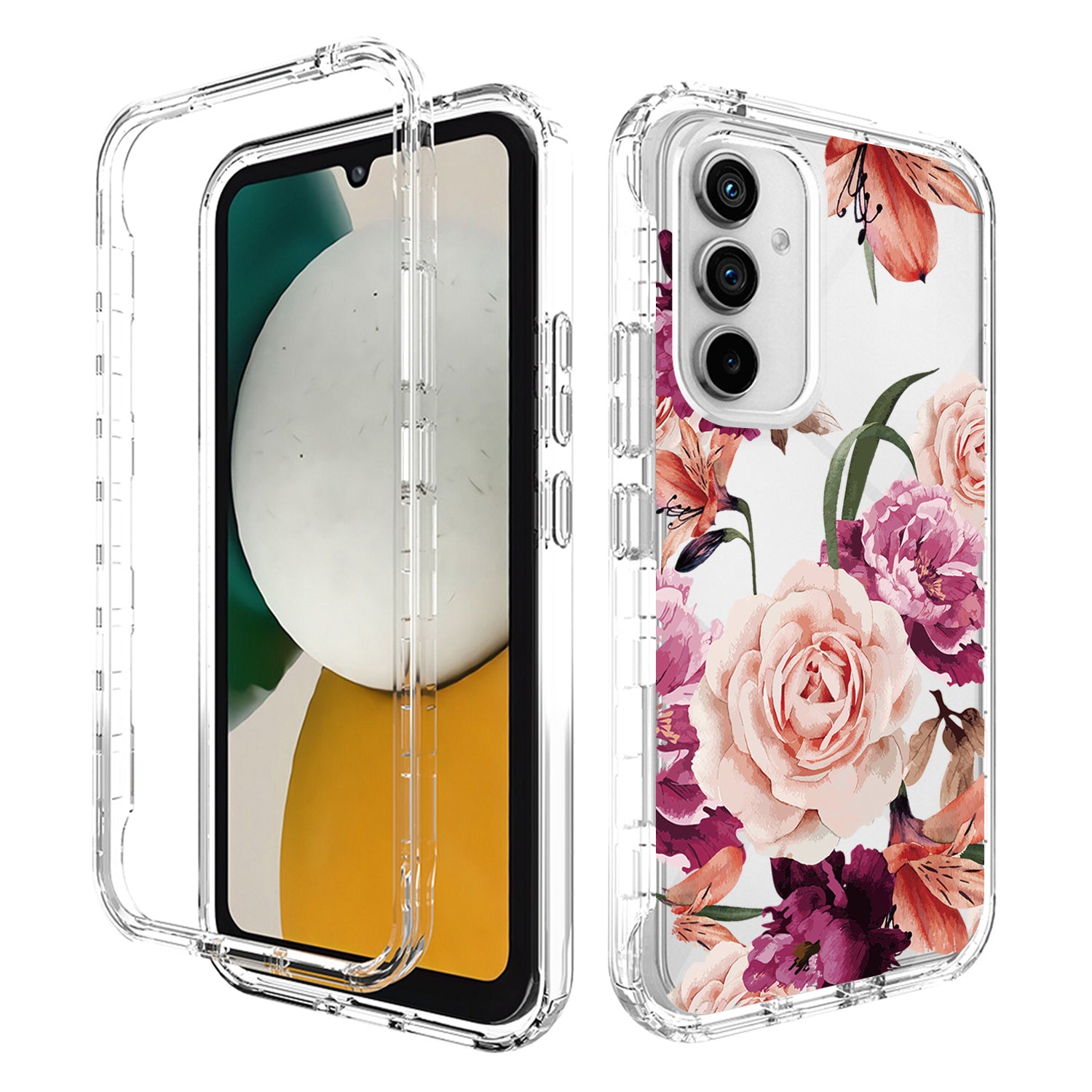 For Samsung Galaxy A34 5G PC Frame TPU Transparent Phone Case Pattern Printing Anti-scratch Cover For Samsung Galaxy A34 5G PC Frame TPU Transparent Phone Case Pattern Printing Anti-scratch Cover